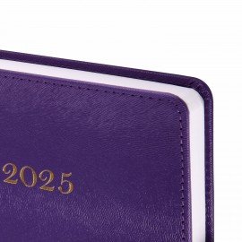 Ежедневник датированный 2025, А5, 138х213 мм, BRAUBERG "Elegant", под кожу, застежка, фиолетовый, 115940