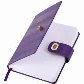 Ежедневник датированный 2025, А5, 138х213 мм, BRAUBERG "Elegant", под кожу, застежка, фиолетовый, 115940