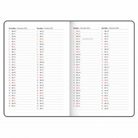 Еженедельник датированный 2025, 210х297 мм, А4, BRAUBERG "Wood", под кожу, синий, 115945