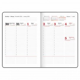 Еженедельник датированный 2025, 210х297 мм, А4, BRAUBERG "Wood", под кожу, синий, 115945