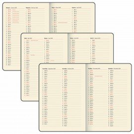 Еженедельник датированный 2025, 210х297 мм, А4, BRAUBERG "Iguana", под кожу, красный, 115948