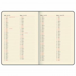 Еженедельник датированный 2025, 210х297 мм, А4, BRAUBERG "Iguana", под кожу, красный, 115948