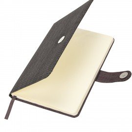 Еженедельник датированный 2025 А5 145х215 мм BRAUBERG "Augustus", под кожу, черный, 115951