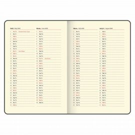 Еженедельник датированный 2025, А5, 145х215 мм, BRAUBERG "Comodo", под кожу, темно-синий, 115957