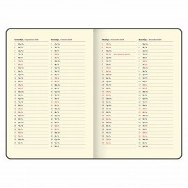 Еженедельник датированный 2025, А5, 145х215 мм, BRAUBERG "Comodo", под кожу, красный, 115958