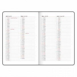 Еженедельник датированный 2025, А5, 145х215 мм, BRAUBERG "Party", под кожу, коричневый, 115967