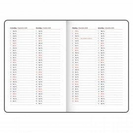 Еженедельник датированный 2025, А5, 145х215 мм, BRAUBERG "Select", балакрон, черный, 115972