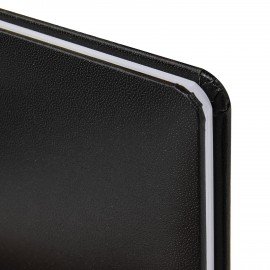 Еженедельник датированный 2025 МАЛЫЙ ФОРМАТ 95х155 мм А6, BRAUBERG "Select", балакрон, черный, 115983