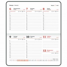 Еженедельник датированный 2025 МАЛЫЙ ФОРМАТ 95х155 мм А6, BRAUBERG "Select", балакрон, черный, 115983