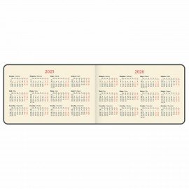 Еженедельник датированный 2025 МАЛЫЙ ФОРМАТ 95х155 мм А6, BRAUBERG "Unique", черный, 115998