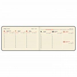 Еженедельник датированный 2025 МАЛЫЙ ФОРМАТ 95х155 мм А6, BRAUBERG "Unique", черный, 115998