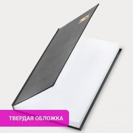 Ежедневник датированный 2025 145х215 мм, А5, STAFF, обложка бумвинил, черный, 116015