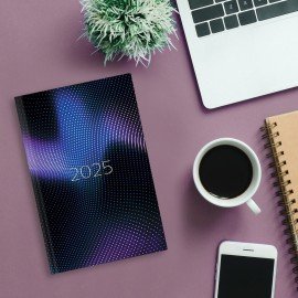 Ежедневник датированный 2025 145х215 мм, А5, STAFF, ламинированная обложка, "Абстракция", 116027