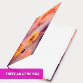 Ежедневник датированный 2025 145х215 мм, А5, STAFF, ламинированная обложка, "Ice flowers", 116030