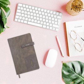 Ежедневник недатированный А5 138х213мм BRAUBERG "Cowboy", под кожу, застежка 160л, коричневый, 116198