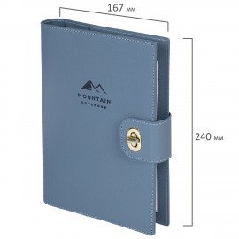 Ежедневник-органайзер недатированный B5 167х240мм BRAUBERG "Nova", под кожу, 160л, голубой, 116201