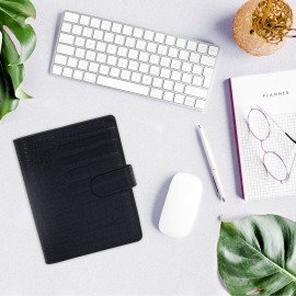 Ежедневник-органайзер недатированный B6 150x190мм BRAUBERG "Comodo", под кожу, 160л, черный, 116205