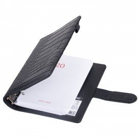 Ежедневник-органайзер недатированный B6 150x190мм BRAUBERG "Comodo", под кожу, 160л, черный, 116205