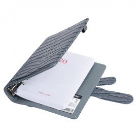 Ежедневник-органайзер недатированный B6 150x190мм BRAUBERG "Comodo", под кожу, 160л, серый, 116207