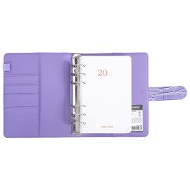 Ежедневник-органайзер недатированный B6 150x190мм BRAUBERG "Comodo", под кожу, 160л, сиреневый, 116208