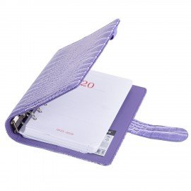 Ежедневник-органайзер недатированный B6 150x190мм BRAUBERG "Comodo", под кожу, 160л, сиреневый, 116208