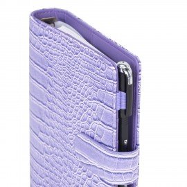 Ежедневник-органайзер недатированный B6 150x190мм BRAUBERG "Comodo", под кожу, 160л, сиреневый, 116208