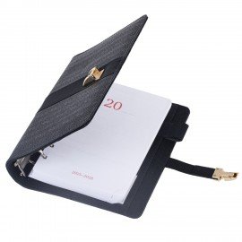 Ежедневник-органайзер недатированный В6 150х190мм BRAUBERG "Orion", под кожу, 160л, черный, 116209