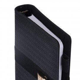 Ежедневник-органайзер недатированный В6 150х190мм BRAUBERG "Orion", под кожу, 160л, черный, 116209