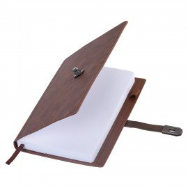 Ежедневник недатированный А5 152х220мм BRAUBERG "Sirius", под кожу, застежка 160л, коричневый, 116211