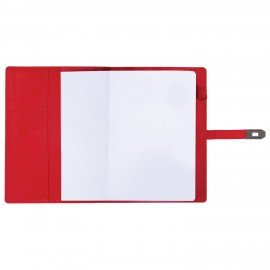 Ежедневник недатированный А5 152х220мм BRAUBERG "Sirius", под кожу, застежка 160л, красный, 116212