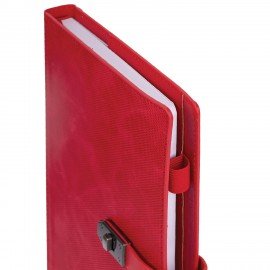 Ежедневник недатированный А5 152х220мм BRAUBERG "Sirius", под кожу, застежка 160л, красный, 116212