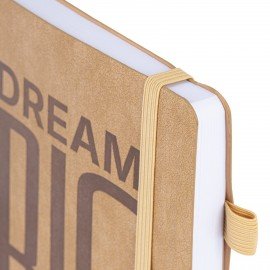 Ежедневник недатированный А5 138х213мм BRAUBERG "BeStyle", под кожу, резинка, держатель, 160л, песочный, 116216