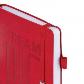 Ежедневник недатированный А5 138х213мм BRAUBERG "BeStyle", под кожу, резинка, держатель, 160л, красный, 116217