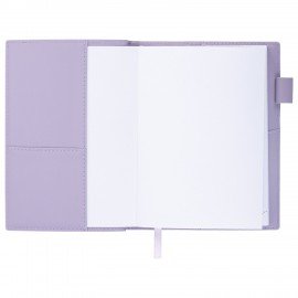 Ежедневник недатированный В6 130х185мм BRAUBERG "Gleam", под кожу, 160л, сиреневый, 116221