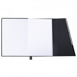 Ежедневник недатированный А5 145х213мм BRAUBERG "Vogue", под кожу, магнитный клапан, 160л, черный, 116223