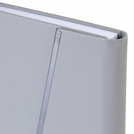 Ежедневник недатированный А5 145х213мм BRAUBERG "Vogue", под кожу, магнитный клапан, 160л, серый, 116224