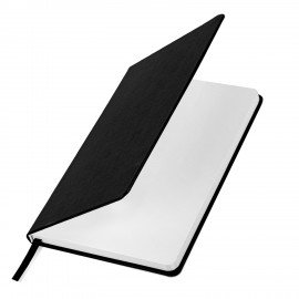 Блокнот А5 138x213мм BRAUBERG Basic, под кожу, 80л, клетка, черный, 116227