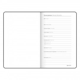 Блокнот А5 138x213мм BRAUBERG Basic, под кожу, 80л, клетка, красный, 116228