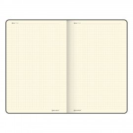 Блокнот А5 138x213 мм BRAUBERG Velvet, резинка, держатель, 80 л., клетка, бежевый, 116240