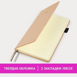 Блокнот А5 138x213мм BRAUBERG Velvet, резинка, держатель, 80л, клетка, розовый, 116242