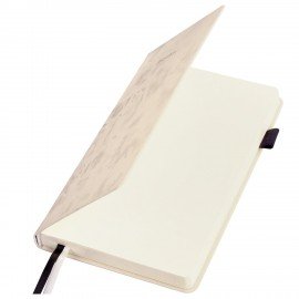 Ежедневник недатированный А5 138x213мм BRAUBERG Velvet, резинка, держатель, 160л, бежевый, 116244