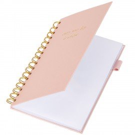 Бизнес-тетрадь на гребне А5 148х216мм BRAUBERG Calipso под кожу, резинка, клетка, 80л, розовая, 116251