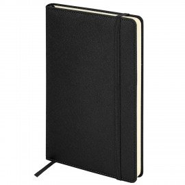 Ежедневник недатированный А5 138х213мм BRAUBERG Base, под кожу, 160л, черный, 116255