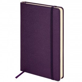 Ежедневник недатированный А5 138х213мм BRAUBERG Base, под кожу, 160л, фиолетовый, 116256