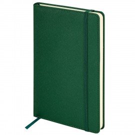 Ежедневник недатированный А5 138х213мм BRAUBERG Base, под кожу, 160л, темно-зеленый, 116257
