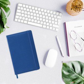 Ежедневник недатированный А5 138х213мм BRAUBERG Base, под кожу, 160л, синий, 116258