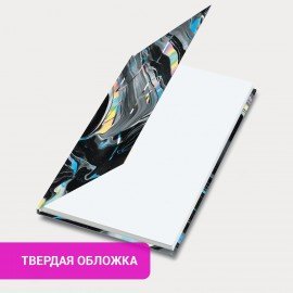 Ежедневник недатированный с резинкой А5 145х203мм, BRAUBERG, твердый, 128л, Waves, 116283