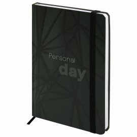 Ежедневник недатированный с резинкой А5 145х203мм, BRAUBERG, твердый, 128л, Personal day, 116285