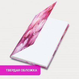 Ежедневник недатированный с резинкой А5 145х203мм, BRAUBERG, твердый, 128л, Peony, 116290