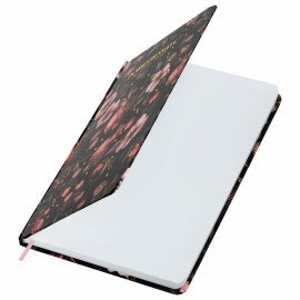 Ежедневник недатированный с резинкой А5 145х203мм, BRAUBERG, твердый, фольга, 128л, Flower, 116293